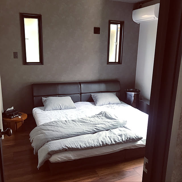 東京インテリアのベッド,ハンドメイド,男前,モノトーン,Bedroom Ukun9093の部屋