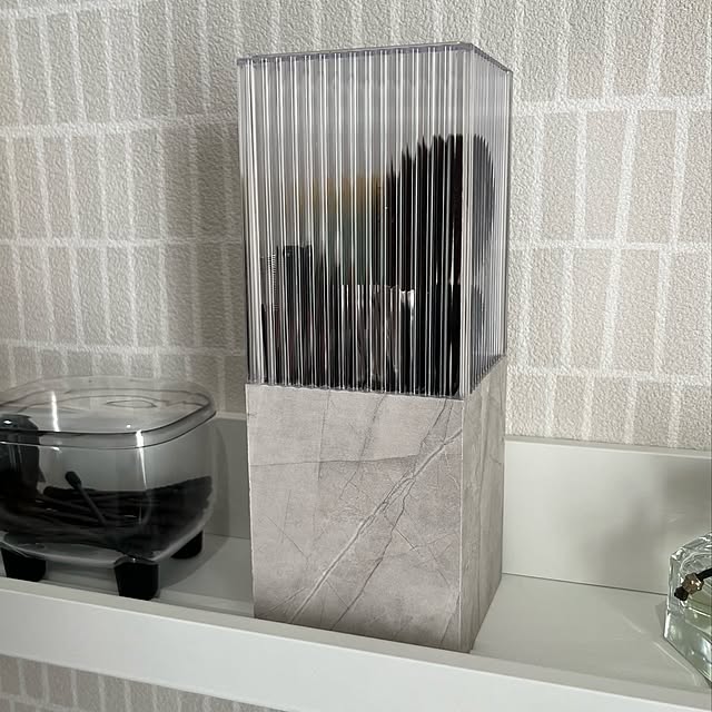 ジャストフィット,洗面所,メイクブラシ収納,メイク道具収納,100均,セリア,雑貨,Bathroom marucoの部屋