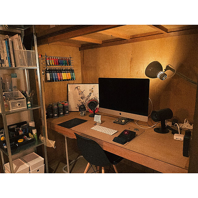 My Desk,押入れ,押入れデスク,照明,IKEA,和室,間接照明,DIY,家具,アパート,room,HYLLIS 81_night.r.o.o.m_203の部屋