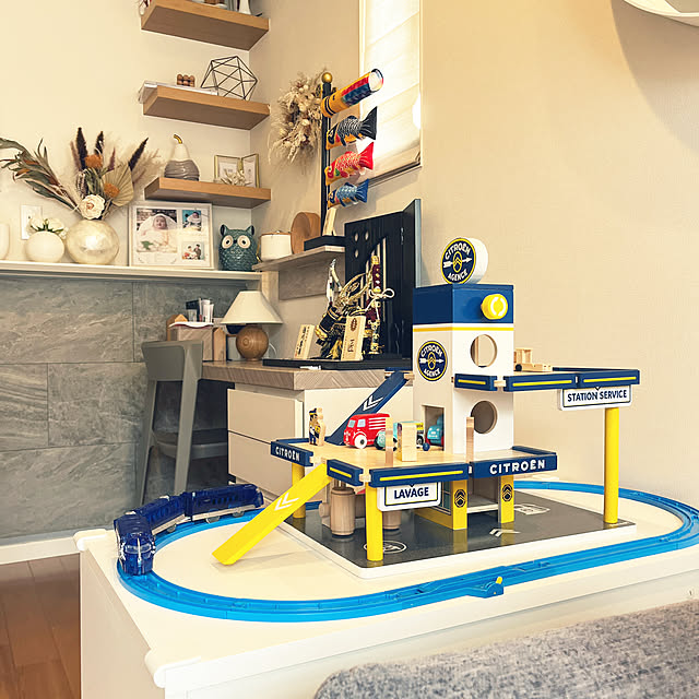 ベンチ,プラレール,プレイテーブル,SMÅSTAD,スモースタード,IKEA,子どもと暮らす,一軒家,二階リビング,Lounge mikasa34の部屋