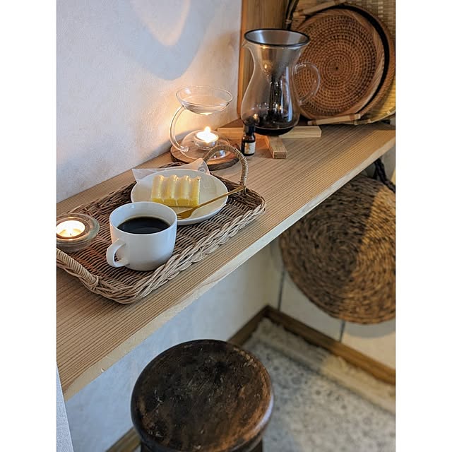 Kitchen,ティータイム,癒し,ナチュラルインテリア,くつろぎ空間,癒しの時間,私の癒し,おうち時間を楽しむ,カフェ風インテリアを目指して,マンション暮らし,おうち時間,おうちが好き,フォロワーさんに感謝♥,キャンドルのある暮らし,ナチュラルビンテージ,灯りのある暮らし,IG→yuriyana risa,アロマのある空間,香りのある暮らし,香りのインテリア yuriyanaの部屋