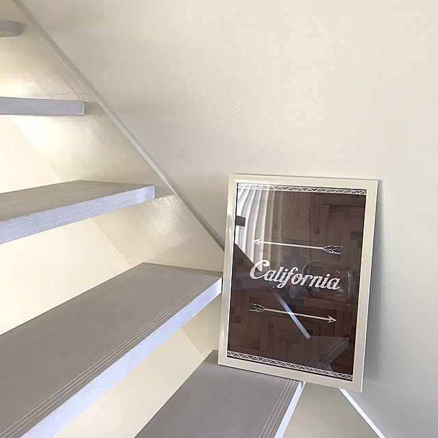On Walls,インテリア,ポスター,階段,ニトリ,カリフォルニアスタイル,リゾート風,海を感じるインテリア shi_iegramの部屋