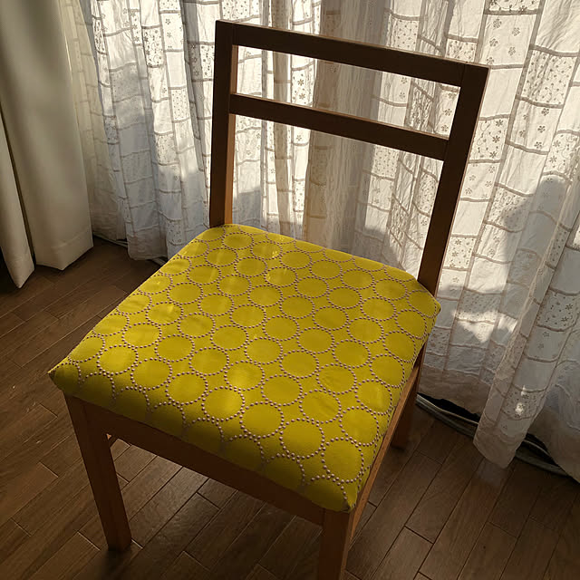 ダイニングチェア,DIY,椅子,ミナペルホネン,張り替え,My Desk,無印良品 mocomocoの部屋