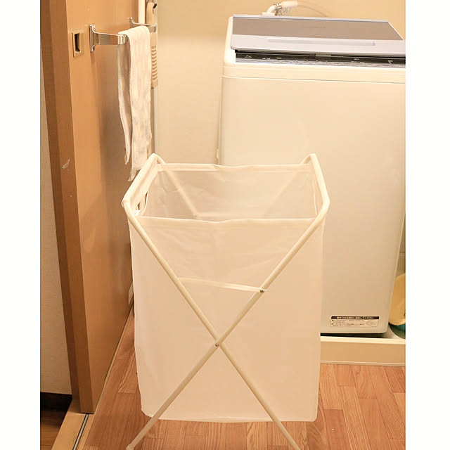 Bathroom,ナチュラル,ミニマリストが気になる！,シンプル,賃貸,ホワイト化,ランドリーバスケット,IKEA maminの部屋