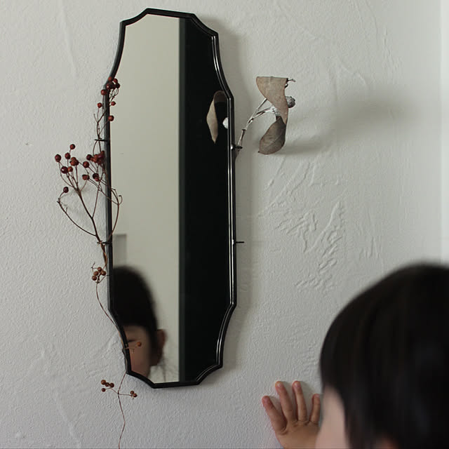 鏡,作家物,鏡 壁掛け,ドライフラワーのある暮らし,玄関,reimi,reimi mirror,ナチュラルインテリア,カフェ風インテリア,玄関インテリア,Entrance moco2_homeの部屋