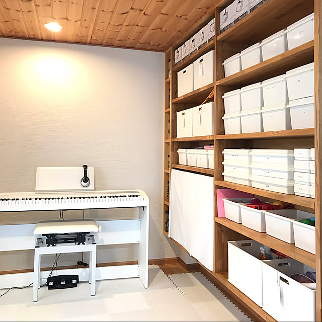 インボックス,ニトリ,100均,クローゼット収納,Plenty Box,ホワイト収納,こどものいる暮らし,My Shelf shokoの部屋