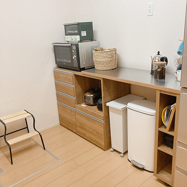 ディノス家具,転勤族の収納,転勤族でも諦めない‼︎,転勤族の暮らし,キッチン収納,賃貸アパート,D-room 賃貸,賃貸インテリア,賃貸でも諦めない！,賃貸でも楽しく♪,ニトリ,IKEA,ナチュラル,My Shelf yuiの部屋