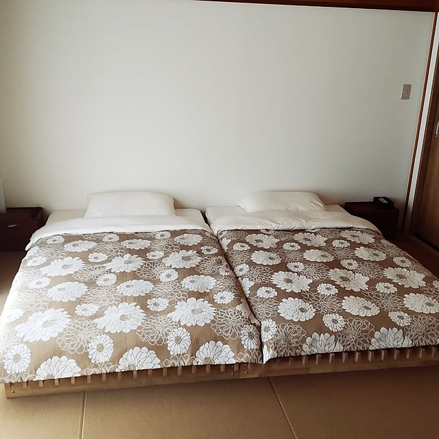 Bedroom,寝室,カラー畳,エアリーマットレス,すのこベット,かなでもの,a.flat,ジャパンディ,和モダン目指して mamachiyの部屋
