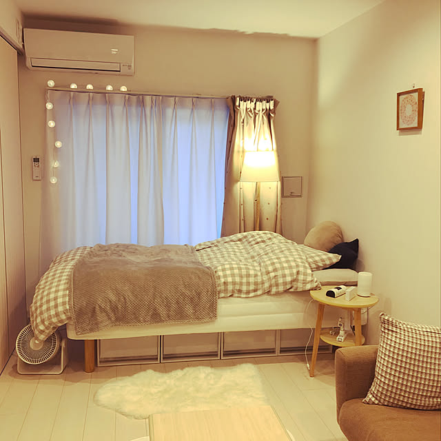 Bedroom,初投稿,一人暮らし,ニトリ,無印良品,照明,ナチュラル koharuの部屋