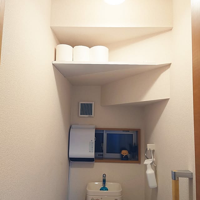 Bathroom,造作棚,建売住宅,イベント参加,旦那ＤＩＹ,夫ＤＩＹ,トイレットペーパー収納 noguriの部屋