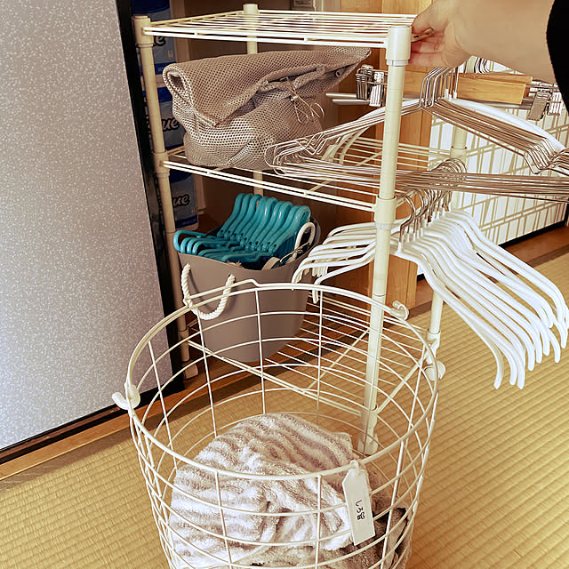 バルコロール,ニトリ,メタルラック,押入れ収納,こどもがいる生活,ステンレスハンガー,マワハンガー,ハンガー収納,洗濯ばさみ入れ,洗濯かご,こどもと暮らす。,整理整頓,100均,和室,My Shelf nonnon888の部屋