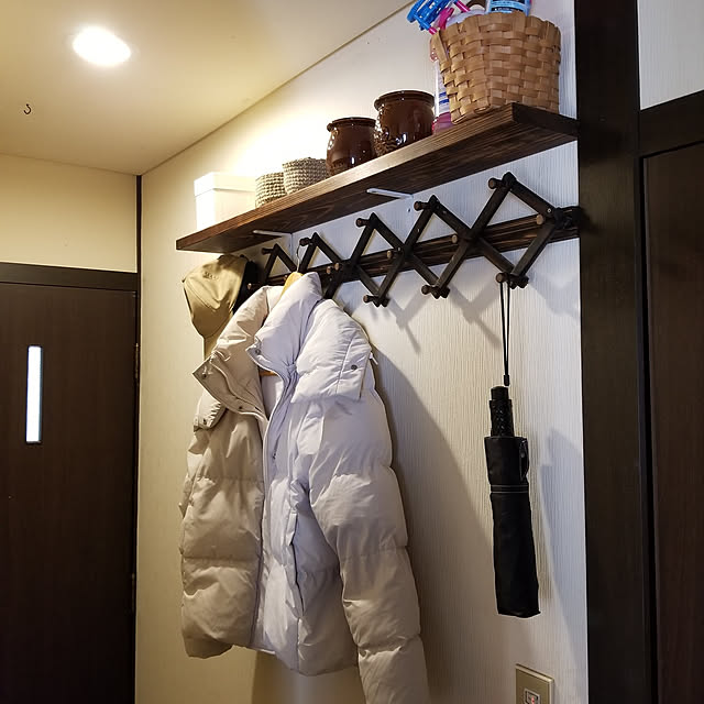 My Shelf,コートハンガー,イベント参加です,DIY,廃材DIY,100均,廊下の壁 midoriの部屋