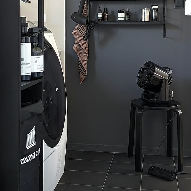 Bathroom,インテリア,家電,お風呂,サーキュレーター,サーキュレーターこれ使ってます,扇風機,扇風機・サーキュレーター,家電は黒,家電製品,ランドリールーム,ランドリー,脱衣所,洗面所,インテリア雑貨 wakagimi3の部屋