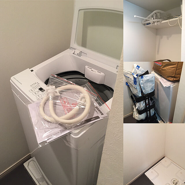 ニトリの洗濯機,ニトリ,男子部屋,新生活スタート,ワンルームロフト付き,Bathroom okyame-chanの部屋