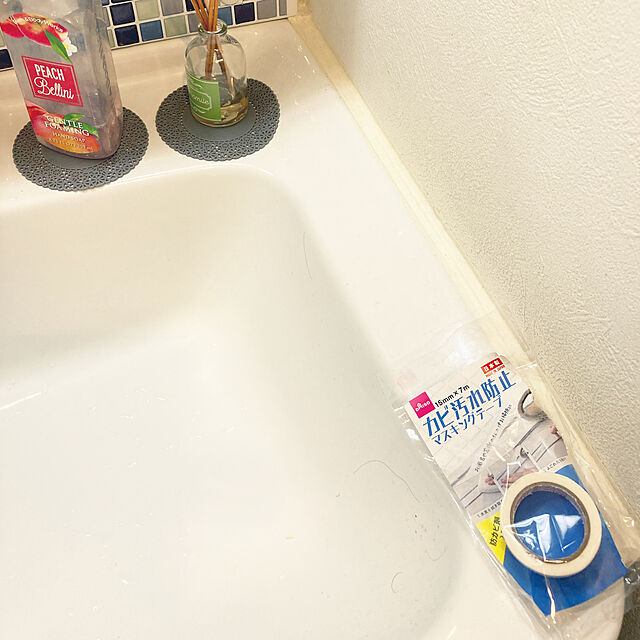 カビ汚れ防止マスキングテープ,100均,洗面台,ダイソー,Bathroom kei1106の部屋