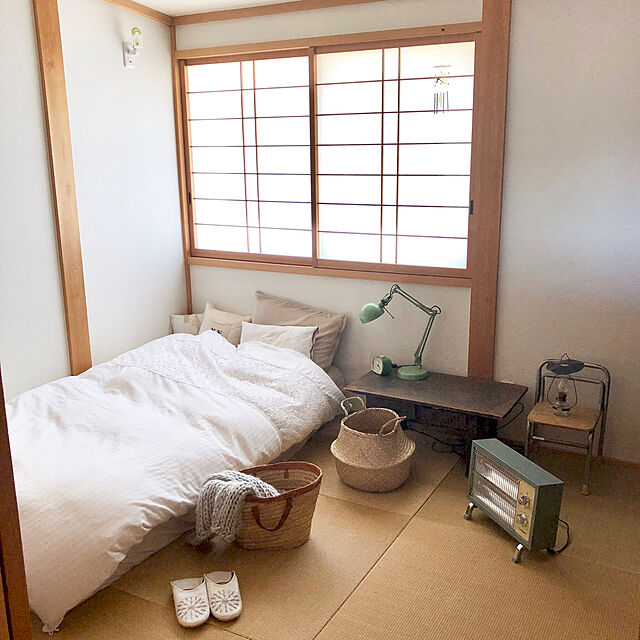 Bedroom,四畳半,アンティーク,雑貨,IKEA,カインズホーム,カゴが好き！,いつもいいねありがとうございます♡ hana-iku-rinの部屋