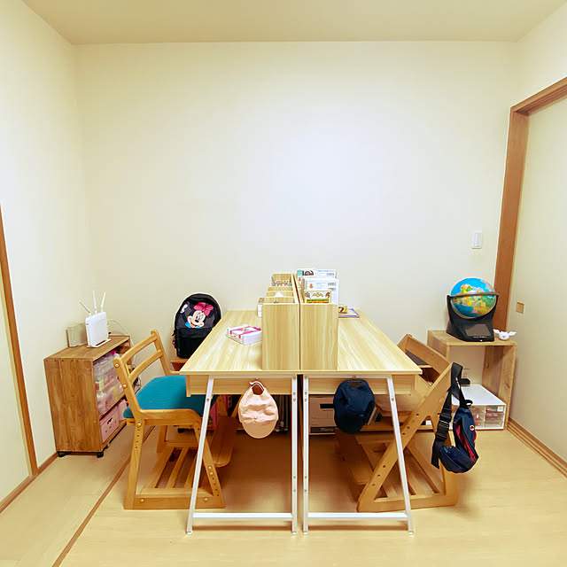兄妹,ラックDIY,学習机,勉強机,DIY,キッズスペース,端材,こどもと暮らす,和室リフォーム,Overview miyaの部屋