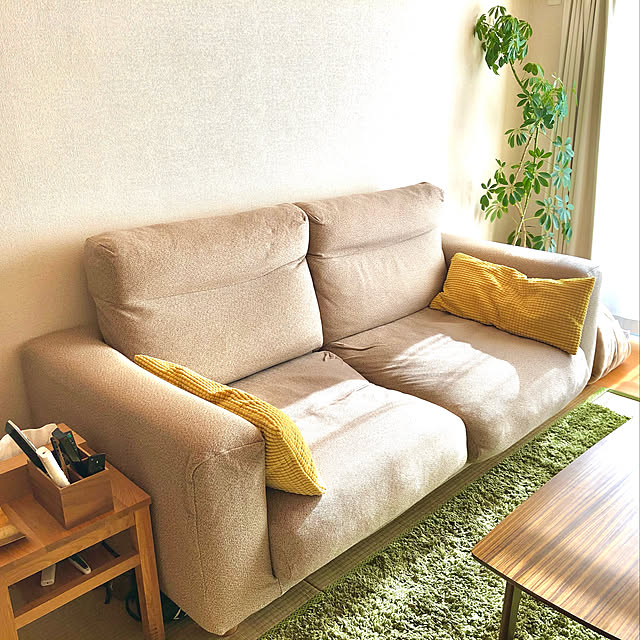和室だって諦めないっ！！,畳の部屋に住んでます,IKEAのクッション,観葉植物のある暮らし,LOWYA,畳のある暮らし,社宅でもあきらめない！,無印良品 ソファ,Lounge 240m.の部屋