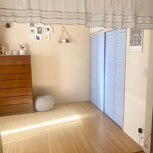 Bedroom,リメイク,RoomClip運営チームの皆様に感謝♡,リメイクシート貼りました♡,見て頂きありがとう(*^^*),和室から洋室にセルフリノベ YuuKoの部屋