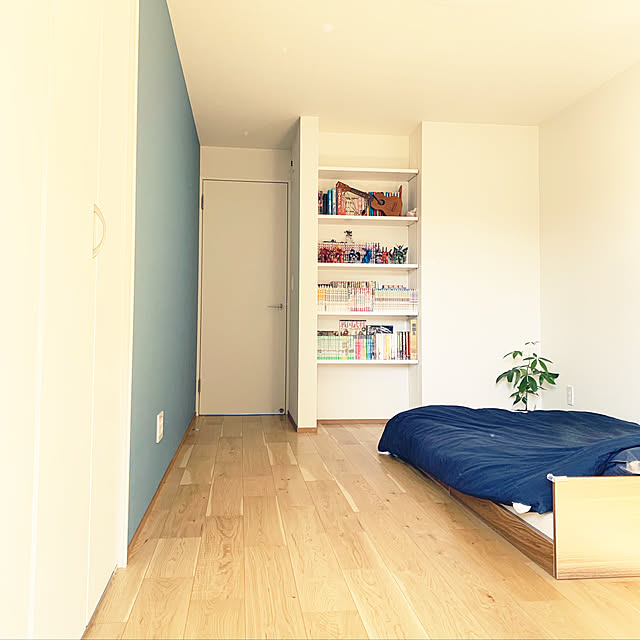 子供部屋&キッズスペース,ベッド,ローベッド,シンプルな暮らし,観葉植物,Overview uriuriuri78の部屋
