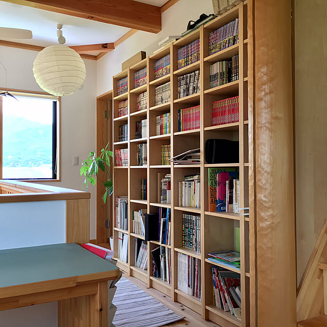 On Walls,ジョジョ好き☆,観葉植物,パキラ,イサムノグチAKARI,大黒柱,BILLY,ビリー,本棚,IKEA tatsuyaの部屋