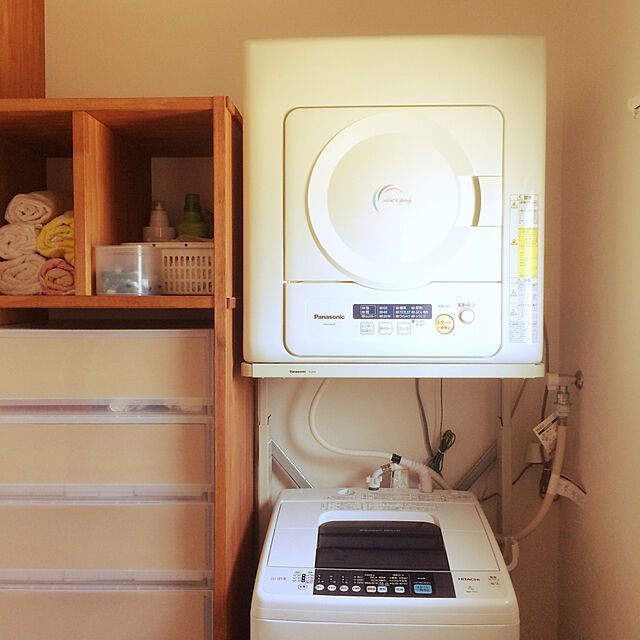家電,洗濯機,パナソニック,乾燥機,脱衣所,ラク家事 mofukoの部屋
