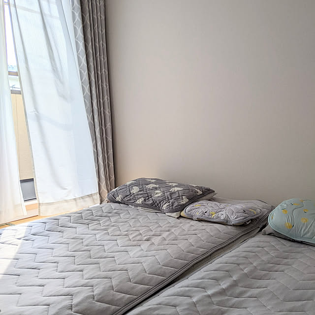 Bedroom,夏の模様替え,こどもと暮らす,見てくださってありがとうございます,寝室は和室,Nクールダブルスーパー,極冷,敷パッド,ニトリ,川の字で寝る cochonの部屋