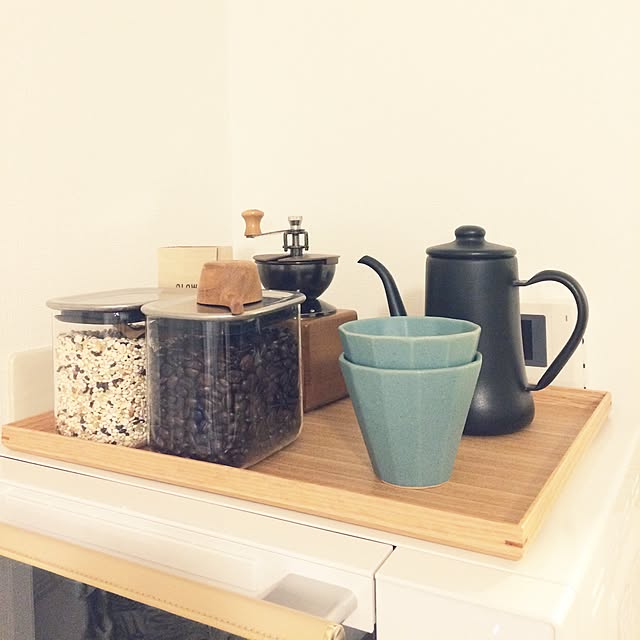 Kitchen,studio m ',KINTO,月兎印,よしざわ窯,一人暮らし,カフェ風,無印良品,IWAKI,無印トレー,コーヒータイム Dariaの部屋