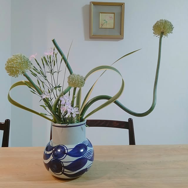 My Desk,リサ・ラーソン,プラスチック剣山,ネギボウズ,花瓶,撫子 kayoの部屋