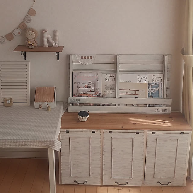 On Walls,わたしのDIY&リメイクアイデア,ナチュラルが好き,白×木,コメントお気遣いなく♡,ナチュラル,ナチュラルインテリア,お友達の作品♡ naoの部屋