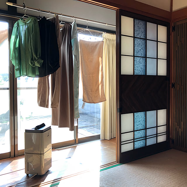 室内干しスペース,除湿乾燥機,レコルト,RoomClipショッピング,おうちを好きになる,すっきりと暮らす,いつもボチボチ,いつもありがとう,Overview,障子リメイク,レコルト部屋干し除湿機 hashimaの部屋