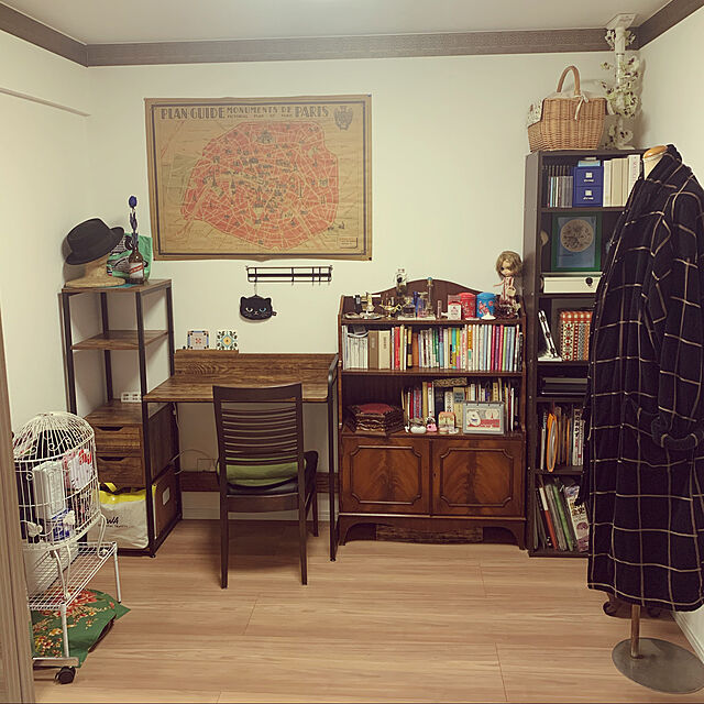 自室,雑貨,パリのアパルトマン風,レトロ,On Walls sumisの部屋
