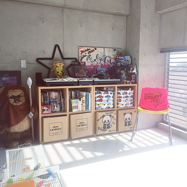 My Shelf,コンクリート打ちっ放し,フランフラン,ダンボール,IKEAの棚,vintage,アンティーク,IKEA arigato_ochikuwachanの部屋