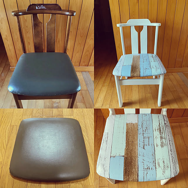 椅子リメイク,テーブルクロス,予防掃除,カフェ風,ペンキ塗装,ペンキ塗り♪,My Desk Mugiの部屋