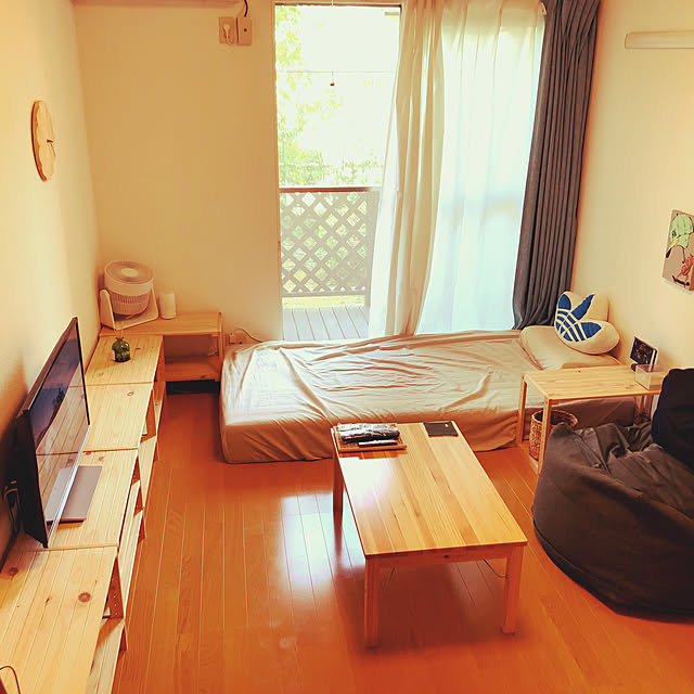 小さなお部屋,無印良品,シンプルインテリア,木のぬくもり,ニトリ,Lounge W-Cheeseの部屋
