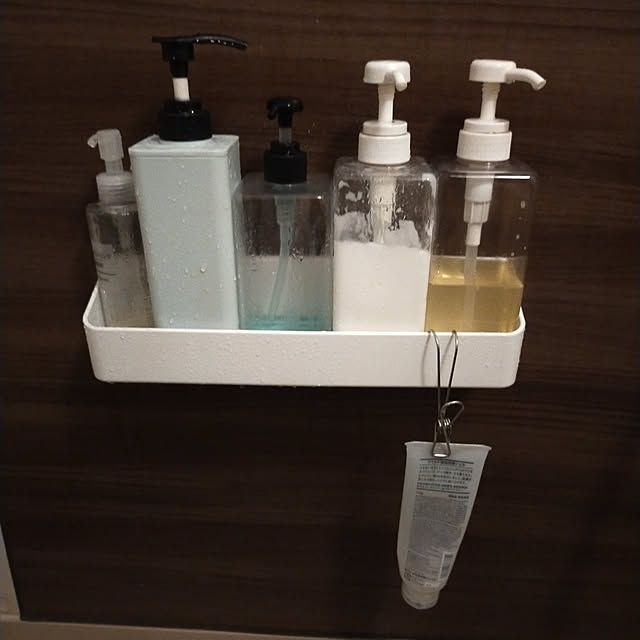 Bathroom,お風呂収納,シャンプーボトル,シャンプー置き場,シャンプーラック,ニトリ,賃貸でも楽しく♪,賃貸,賃貸でも諦めない！ planteaの部屋