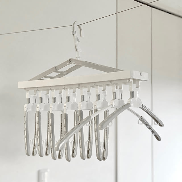 Bathroom,ニトリ,日用品,スライドアーム,ランドリーグッズ,ワンタッチハンガー,8連ハンガー Yuuuuuの部屋