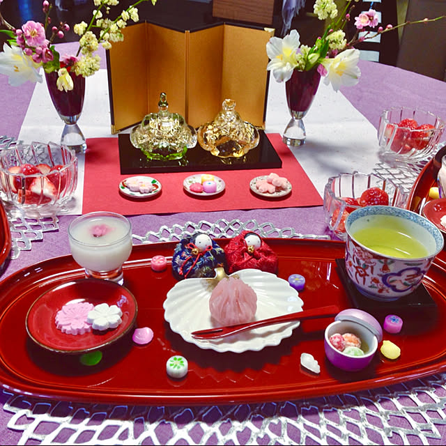 和菓子,テーブルコーディネート,テーブルこーディネート,ひな祭り,子どもと暮らす,子育て中,My Desk mkの部屋