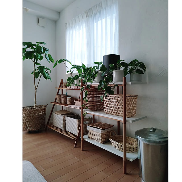 Lounge,かごバスケット,ナチュラルインテリア,アンドウッド,オープンラック,建売,建売住宅,山善,コメントお気遣いなく♡,自然素材,かご,300coins,ホームコーディ,ソスグレ kodaminの部屋