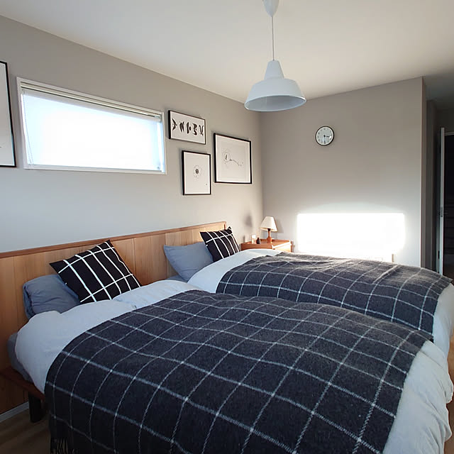 Bedroom,お気に入りの場所,北欧,北欧雑貨,北欧テイスト,北欧ヴィンテージ,すっきり暮らす,北欧インテリア,ワレモコウ,ヴィンテージ家具,心地良い暮らし,グレーインテリア,無印良品,クリッパン aurinkoの部屋