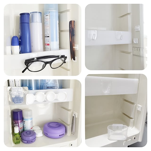 Bathroom,ダイソー,洗面台,洗面所,収納,100均,デッドスペース,ホワイトインテリア,隙間収納,Daiso,Panasonic,白黒グレー,シンプルインテリア,収納アイデア,Panasonic洗面台,コンタクトレンズ収納,すっきり暮らす,シンプルな暮らし,こどものいる暮らし,三面鏡裏収納,デッドスペース有効活用,鏡扉の中,コンタクト置き場,冷蔵庫ミニポケット,置き場を決める,眼鏡置き場,フックを活用したアイデア,コンタクトケース置き場,扉内収納,洗面台収納 SSSSSの部屋