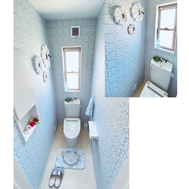Tenちゃんのマクラメ編みリース,2Fトイレ,トイレのインテリア,Bathroom uki-uki77の部屋