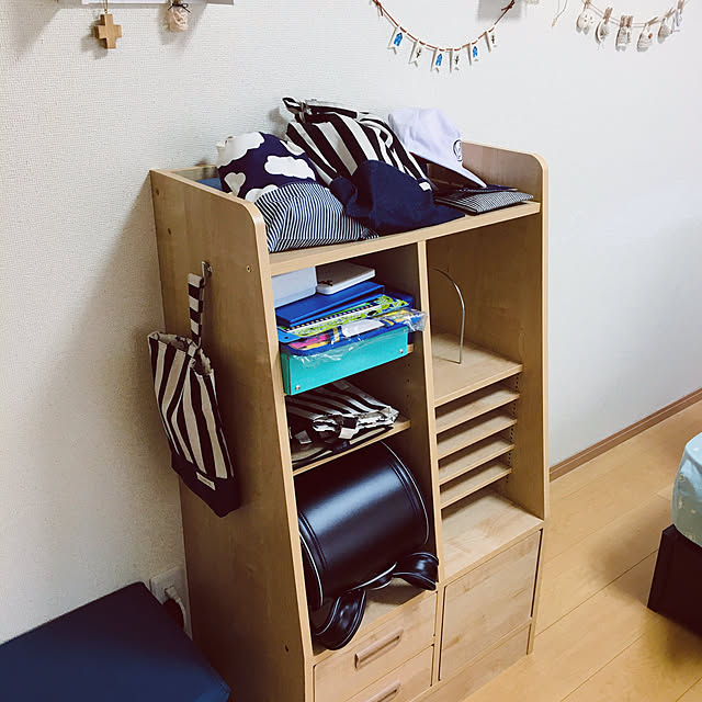 学用品収納,ランドセルラック,おうち時間を楽しむ,RCの出会いに感謝♡,いいね♡フォロー♡コメント♡感謝です！,ベルメゾン,Instagram→mari.o18,minneで購入♡,みなさんの素敵作品♡,Bedroom Maryの部屋