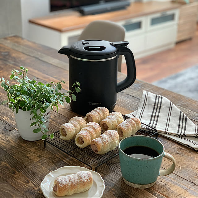 心地良い暮らし,おうち時間,象印,家電,Kitchen,カフェ風インテリア,グリーンのある暮らし,３時のおやつ,Overview akko1205の部屋