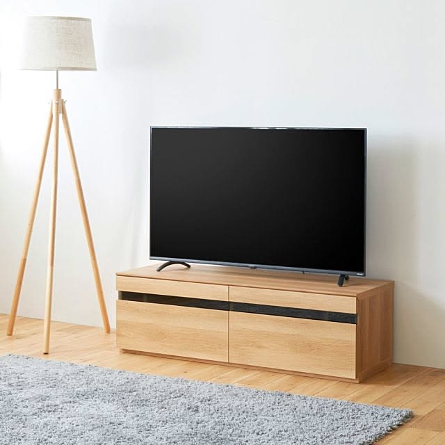 テレビ台 幅120cm 高さ37cm ナチュラルブラウン 50V型対応 TVボード ローボード
