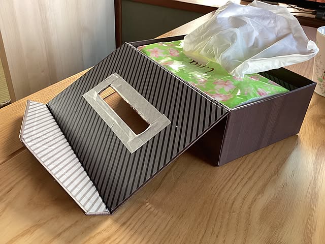 「小物入れの箱がぴったり！工作感覚でつくる、エコサイズ用ティッシュケース」 by richanさん