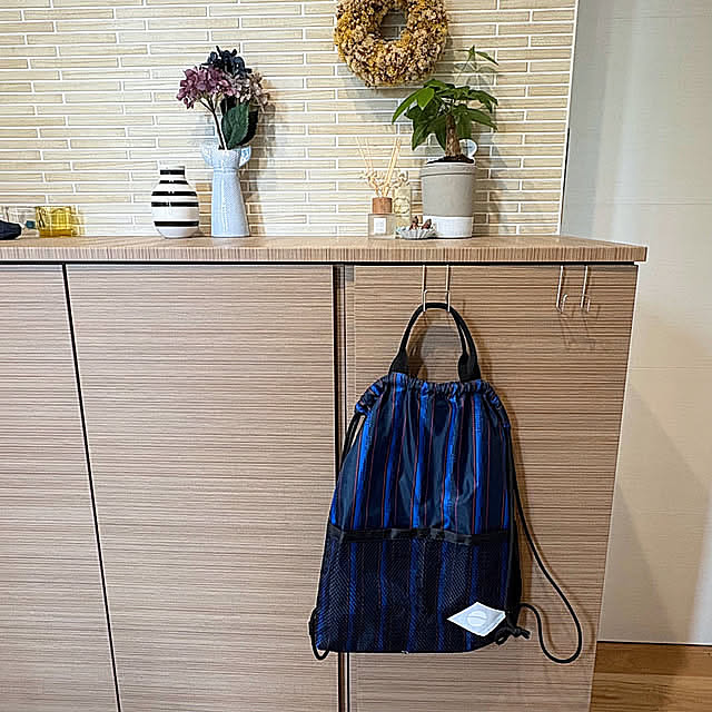 Entrance,靴箱,ケーラーオマジオ,ドライフラワーリース,無印良品,フック,セキスイハイム,セキスイハイム　パルフェ,観葉植物,リサラーソン portaの部屋