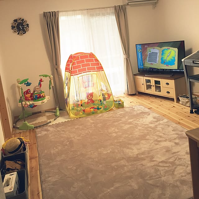 Lounge,リビングのキッズスペース,子供がいる家,秋冬に向けて,モカ,低反発ラグ,ラグ,楽天で買ったもの numa-sanの部屋