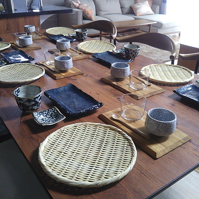 My Desk,レモンホーム,楽天room,注文住宅,楽天ルーム,ざる,ざるそば用皿,ボデカ,木製プレート,そばちょこ,薬味皿,小皿,豆皿,湯のみ,湯呑,スプーン,木製スプーン,夏 k-proの部屋
