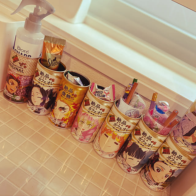 子供,アニメ,収納,小物入れ,お菓子,お菓子入れ,アルコールスプレー,ペン立て,鬼滅の刃,DIY,一条工務店,窓際,趣味,My Desk,文房具 seintoonisannの部屋